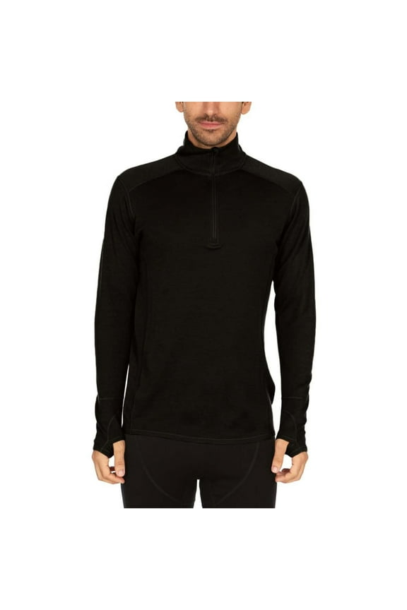 Midweight Men's Wool 1/4 Zip - 100% Merino Wool