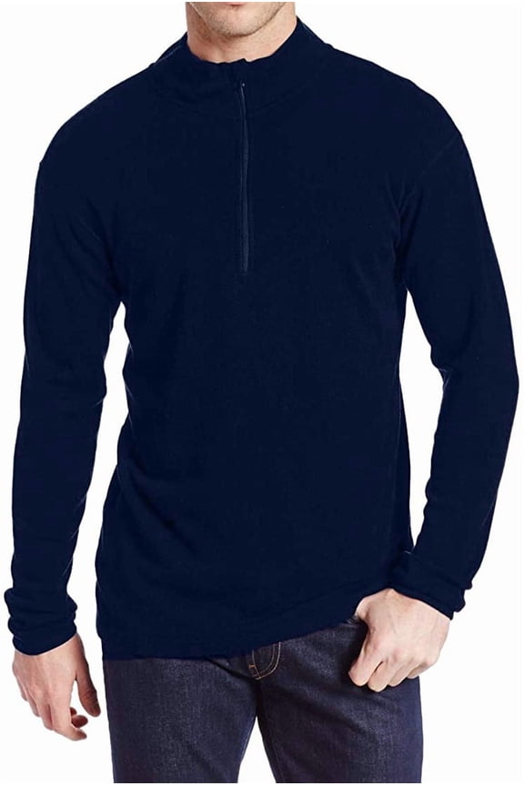 Mens Sweaters 1/2 Zip Mock Neck Long Sleeve XL