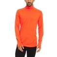 thumbnail image 1 of 100% Merino Wool - Men’s Midweight Quarter Zip - Warm Pullover - Midlayer - Blaze Orange - Large, 1 of 5
