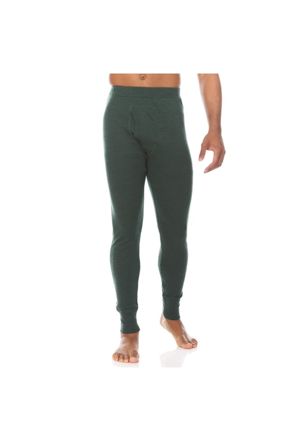 100% Merino Wool Bottoms Men's Midweight Base Layer Pants - Long Johns - Thermal Underwear - Hiking Men's Base Layer - Forest Green - Small