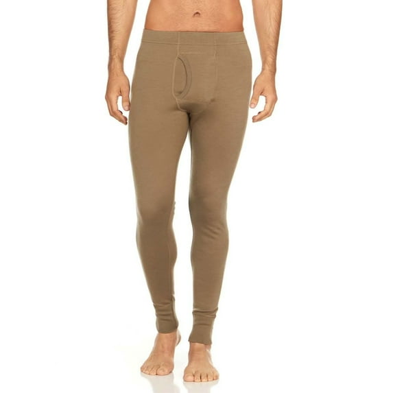 100% Merino Wool Bottoms Men's Midweight Base Layer Pants - Long Johns - Thermal Underwear - Hiking Men's Base Layer - Tan 499 - XX-Large