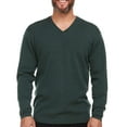thumbnail image 1 of Men's Long Sleeve V-Neck - 100% Merino Wool Base Layer - Casual Shirt - Under Layer - Midlayer - Forest Green - Medium, 1 of 7