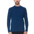 thumbnail image 1 of Men's Merino Wool Midweight Rogers Mock Neck - Long Sleeve - Navy - Smasll, 1 of 4