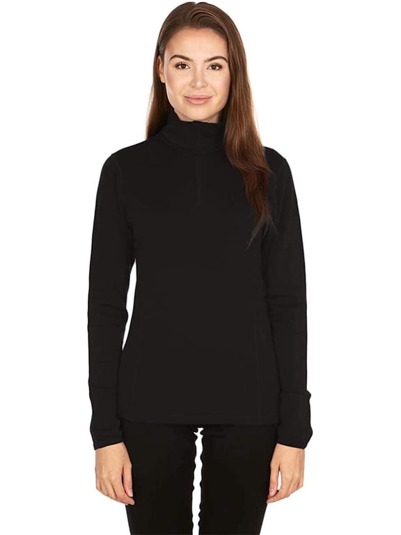 Midweight Women's Wool 1/4 Zip - 100% Merino Wool