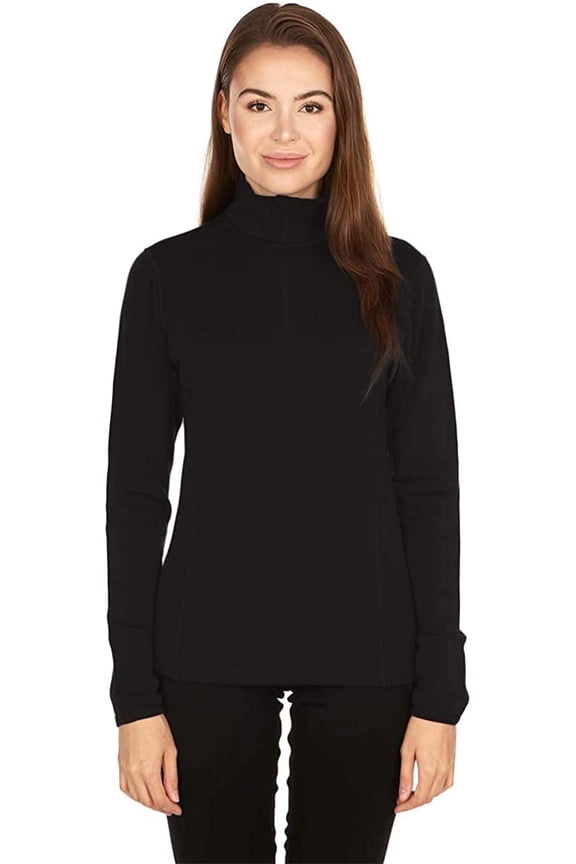 Midweight Women's Wool 1/4 Zip - 100% Merino Wool