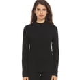 thumbnail image 1 of Women's Merino Wool Midweight Long Sleeve Mock Neck - Black - X-Small, 1 of 3