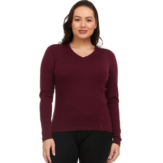 Women's 100% Merino Wool V-Neck - Midweight Sweater