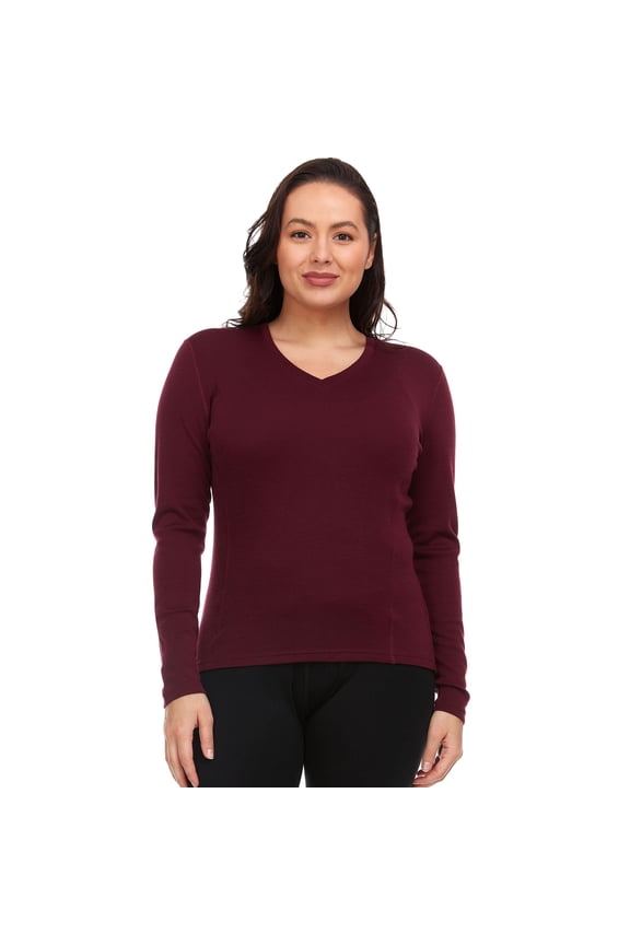 Women's 100% Merino Wool V-Neck - Midweight Sweater