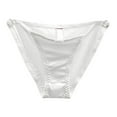 thumbnail image 1 of Midwennn French Bow Hollow Out Underwear for Women with Low Waist Seamless Satin and A Pure Desire for Buttoned Triangle Pants plus Size Panties for Women 4x, 1 of 3