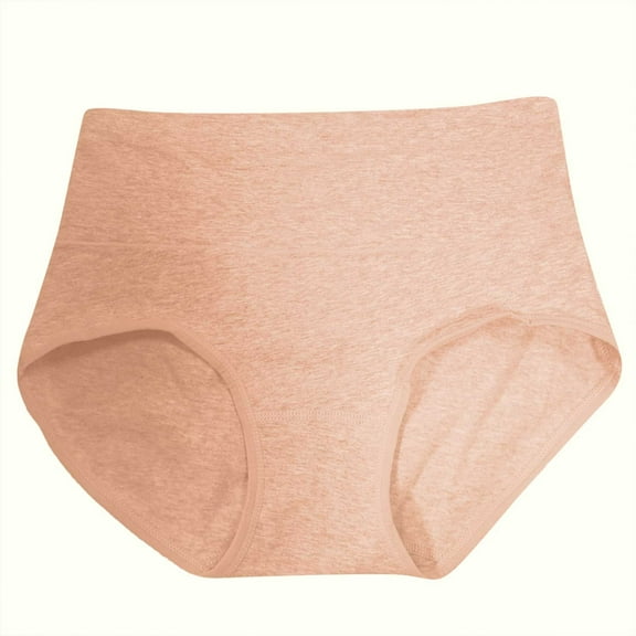 Midwennn High Waisted Plus Size Solid Color Briefs Vs Panties for Women