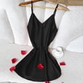 thumbnail image 1 of Midwennn Small Fresh Short Dress Home Casual Breathable Pajama Dress Silk Imitation Co Nightgowns Bedtime Shirts Women Womens Sleep Ware Short Sleeve Night Gown Women Xxx Womens Nightgown Button down, 1 of 3