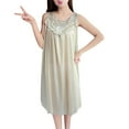 thumbnail image 1 of Midwennn Women Casual Solid Dress Sleeveless Round Neck Lace Splice Dress Pullover Loose Dress V Neck Short Nigh Gowns Womens Nightgowns Soft Oversized Nightshirt Women plus Size Dress 4x Oversized, 1 of 6