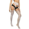 thumbnail image 1 of Midwennn Women Lingerie Garter Belt Stocking Fishnet Thigh High Tights Suspender Pantyhose Lace Lingerie plus Size Christmas Lingerie for Women 3x, 1 of 6
