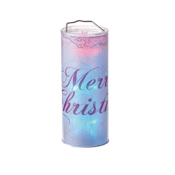 12" Transparent "Merry Christmas" LED Color Changing Lighted Christmas Lantern