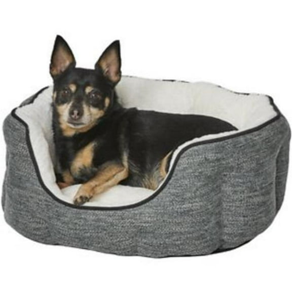 Midwest 277602 Quiet Time Evergreen Deluxe Tulip Nesting Dog Bed, Multi Color & White - Extra Small