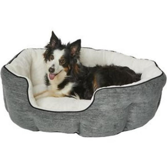 Midwest 277604 Quiet Time Evergreen Deluxe Tulip Nesting Dog Bed, Multi Color & White - Medium