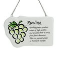 thumbnail image 1 of Midwest 4" White and Green Riesling Wine Grape Plaque Ceramic Christmas Ornament, 1 of 1