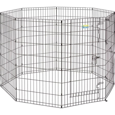 Midwest 42in. Contour Exercise Pet with Door - Black