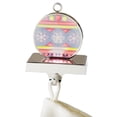 thumbnail image 1 of Midwest 6.75" Red and Yellow Flashing LED Lighted Snowflake Ornament Christmas Stocking Holder, 1 of 2