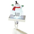 thumbnail image 1 of 6.75" White and Red LED Lighted Frosted Snowman Christmas Stocking Holder Foralization, 1 of 2