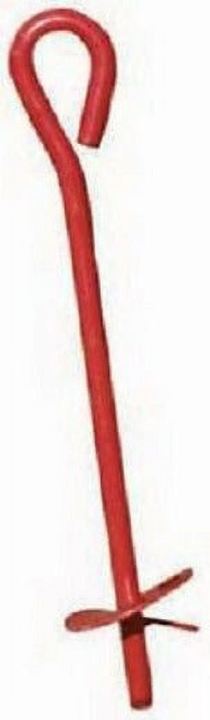 Midwest 901113A 3" x 30" Red Metal Screw In Twist Tree Stake Ground Anchor - Quantity of 2