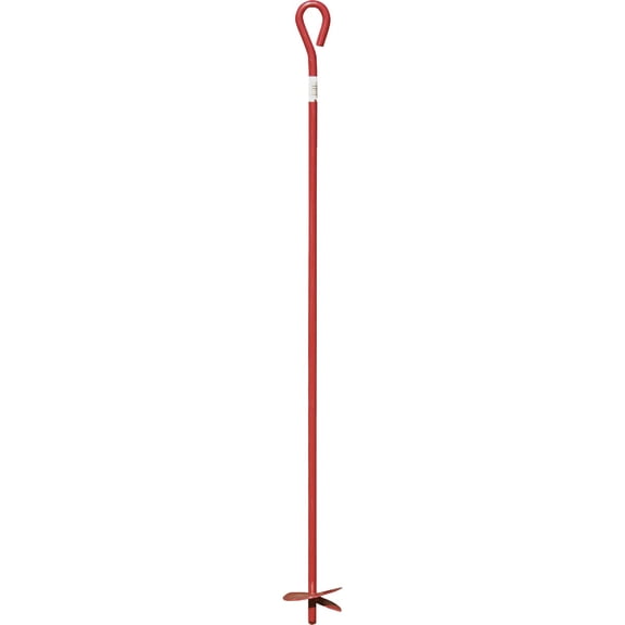Midwest 901114A 4" x 40" Red Metal Screw In Twist Tree Stake Ground Anchor - Quantity of 2