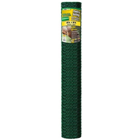 Midwest Air 308457B 48 in. x 50 ft. Green PVC Poultry Netting