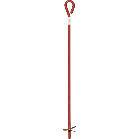 Midwest Air Technologies Midwest Air Tech 3 In. x 30 In. Red Steel Screw-In Earth Anchor 901113A Construction & DIY Use, Standard Hardware Spec