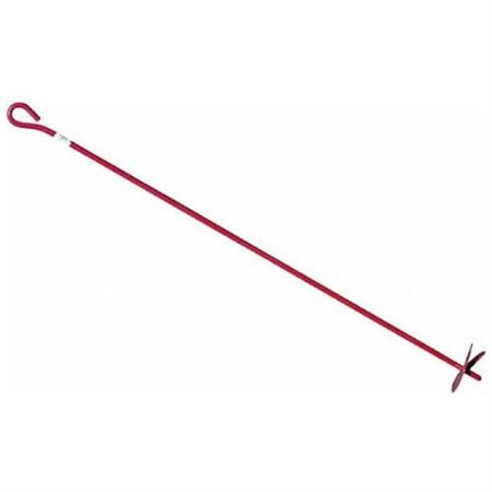 Midwest Air Tech 6 In. x 48 In. Red Steel Screw-In Earth Anchor 901018A