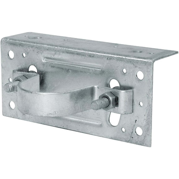 Midwest Air Technologies Adjustable Steel Fence Post Adapter Clamp - Galvanized - 1 Pack