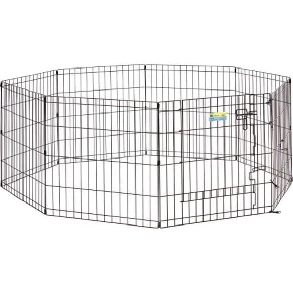 Midwest Black Contour Exercise Pen for Dogs, 24" H