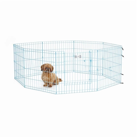 Midwest Blue Exercise Pen for Dogs, 24" H
