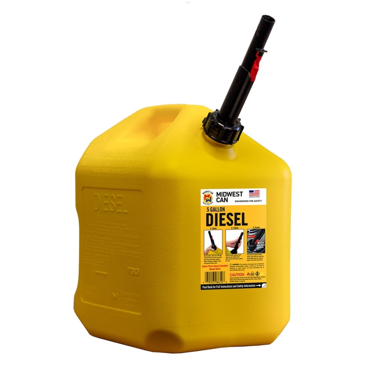 Midwest Can Company, 8610, 5 Gallon Capacity Diesel Can with Flame