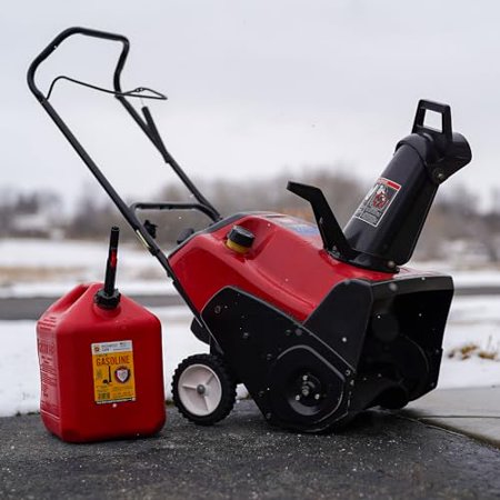 Midwest Can 5610 Safe-Flo Auto Shut Off 5 Gallon Gas Can – Durable Fuel Containers with FlameShield Safety System & Quick-Flow Spout - Red - 1 Pack