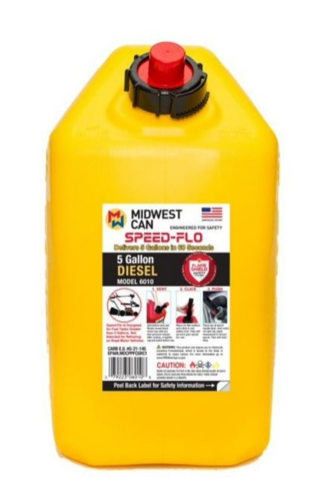 Midwest Can 6010 Pro Line Gasoline Can with SpeedFlo Spout 5 gal