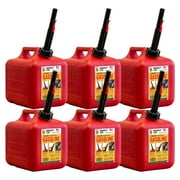 Midwest Can Company 2310 2 Gallon Gas Can Fuel Container Jugs w/ Spout 6 Pack