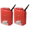 thumbnail image 1 of Midwest Can Company 5-Gallon Metal Gas Can with Quick Flow Spout, Red (2 Pack), 1 of 8