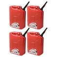 Midwest Can Company 5Gallon Metal Gas Can with Quick Flow Spout, Red