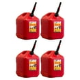 thumbnail image 1 of Midwest Can Company 5610 5 Gallon Gas Can Fuel Container Jugs w/ Spout (4 Pack), 1 of 12