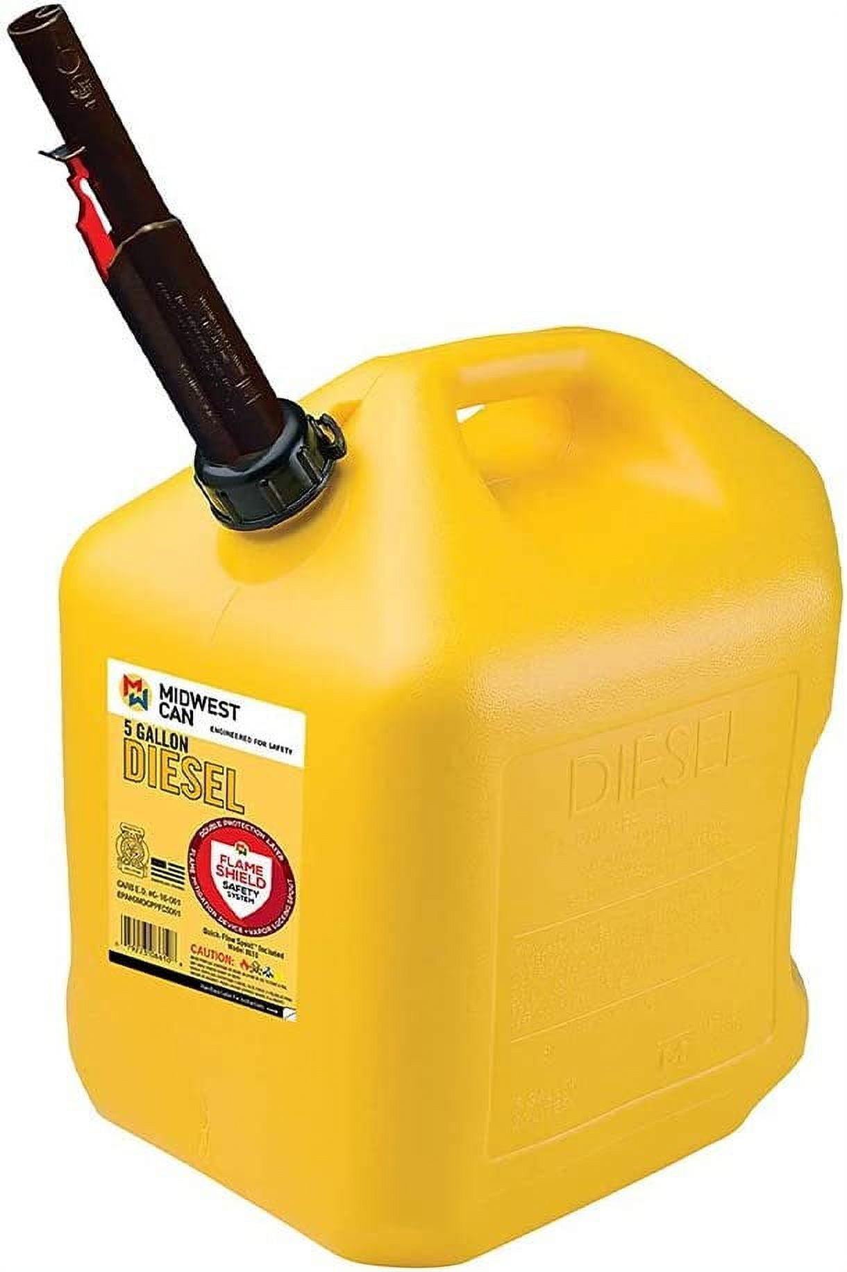 Midwest Can Company 8610 EPA & CARB Compliant 5 Gallon Diesel Can Fuel