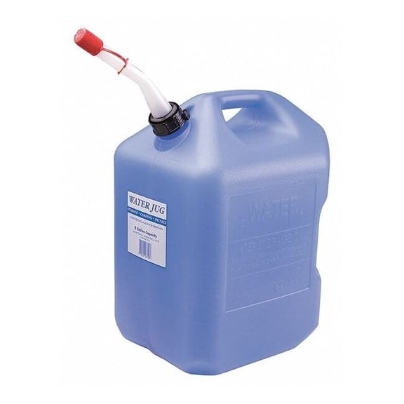 Midwest Can Water Container,6 gal. Cap.,Blue,HDPE 6700