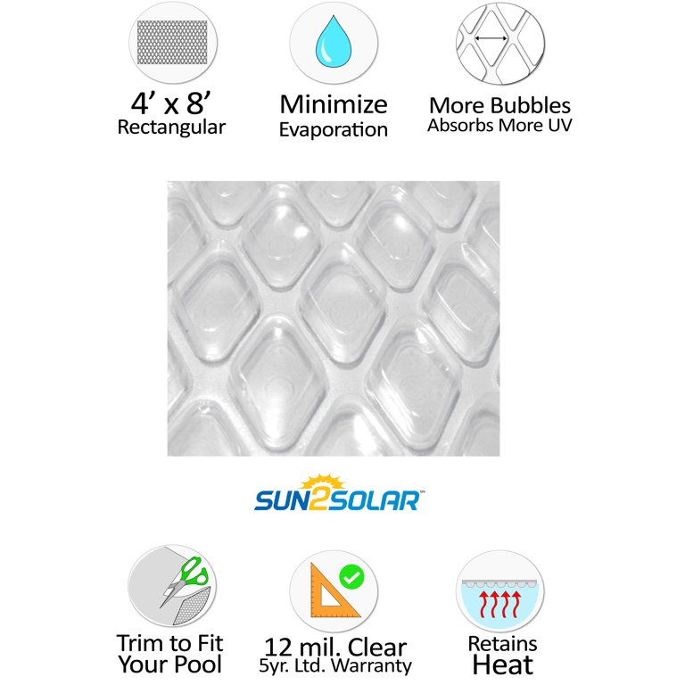 Sun2Solar 6-Foot-by-6-Foot Square Clear Solar Cover 1600, 43% OFF