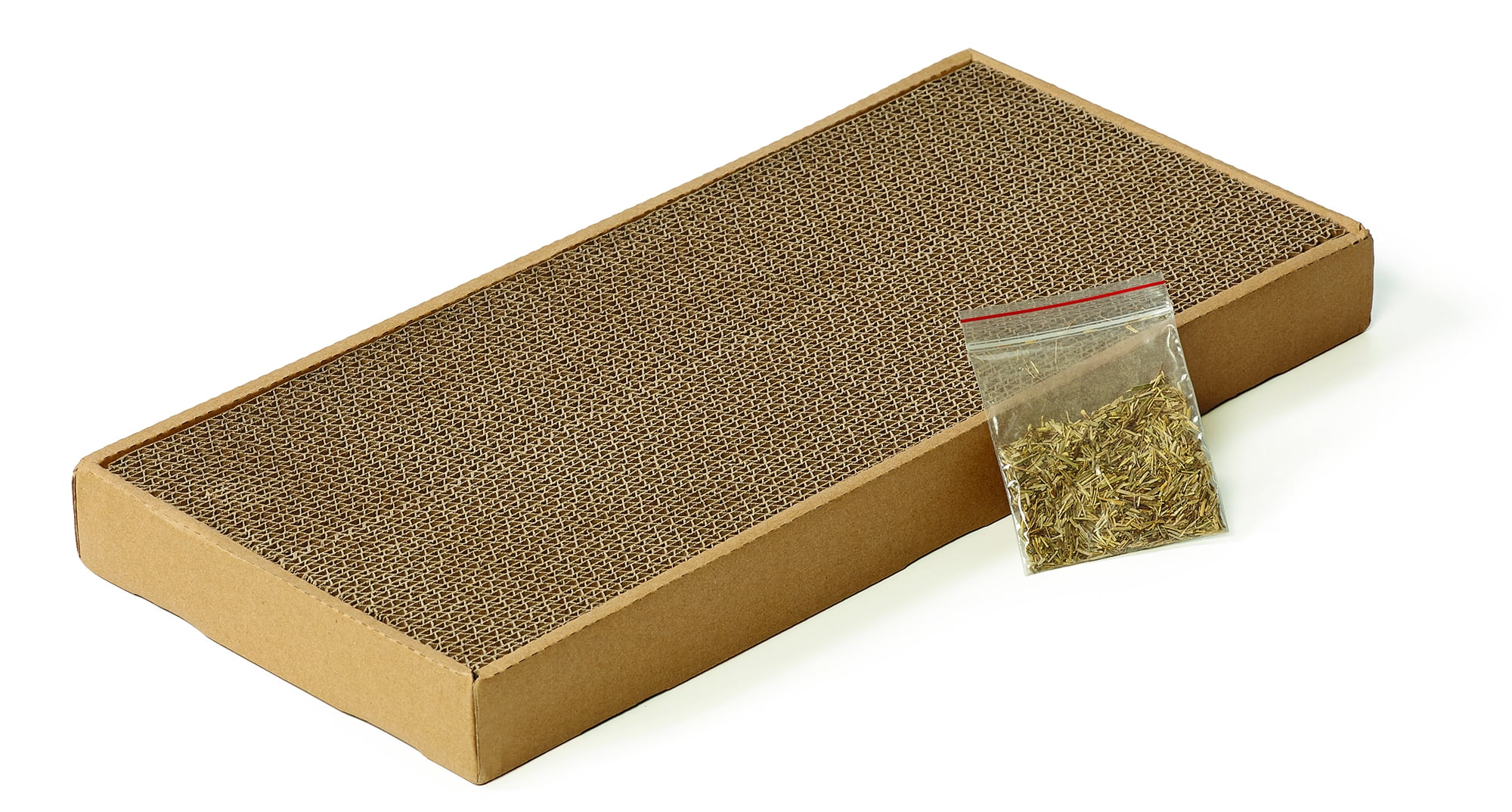 Large Brown Recycled Paper Cat Scratching Pad with Catnip