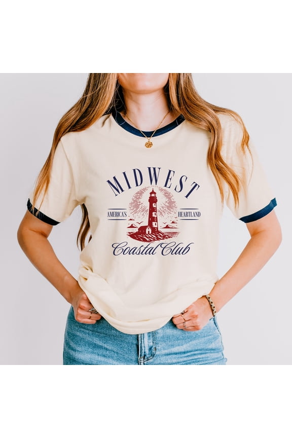 Midwest Coastal Club - Women's Ringer Tee
