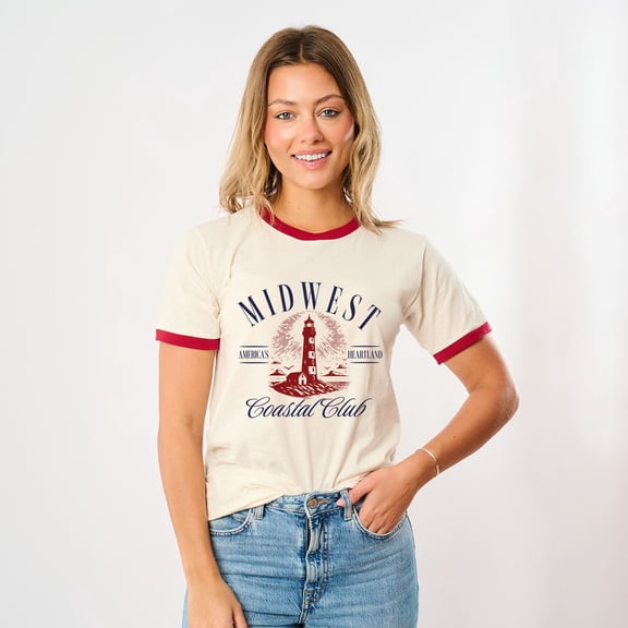 Midwest Coastal Club - Women's Ringer Tee