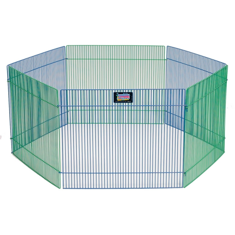MidWest Homes for Pets Small Animal Playpen/Exercise Pen, Blue and