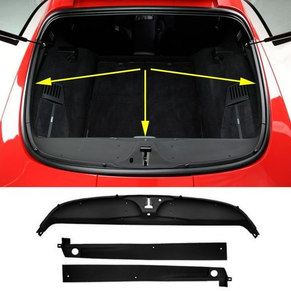 Midwest Corvette C4 Corvette Rear Deck Trim Panels 3 Piece Kit