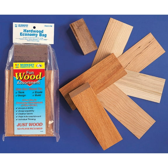 Midwest Craft & Hobby Wood Economy Bag, 6/Pkg., Hardwood