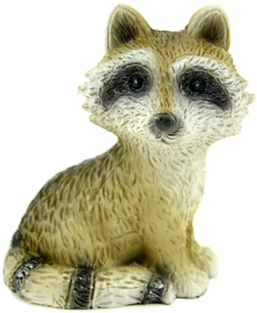 Rattan Racoon Midwest Design Fairy Garden Sitting Racoon-2