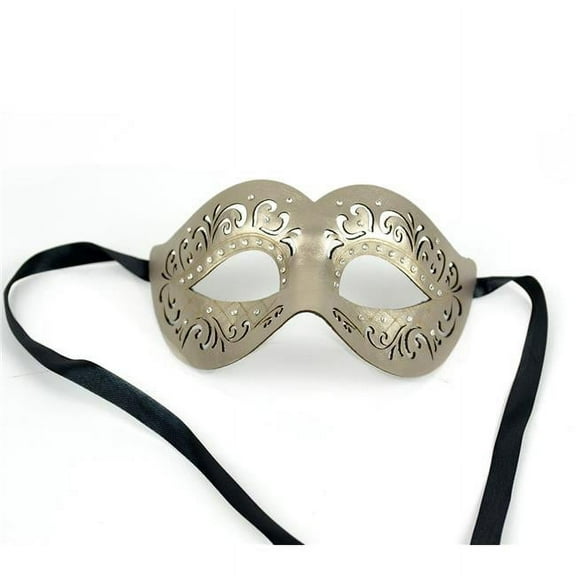 Midwest Design Imports 48054 Brass Metallic Leather with Rhinestones Half Mask